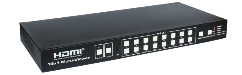 16x1 HDMI Switch with Multi-Viewer