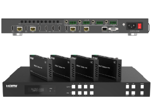 4x4 HDBaseT Matrix, 150m, 18G, 4K/60Hz YUV 4:4:4, HDR, HDMI 2.0, HDCP 2.2