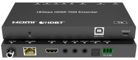 SC05.8070U HDMI Extender, HDBaseT, 4K/60Hz, HDMI 2.0, HDCP 2.2, PoC, USB, 70m
