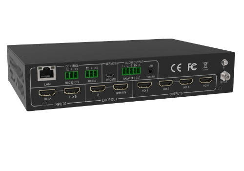 2x4 HDMI Switch with Video Wall Processor