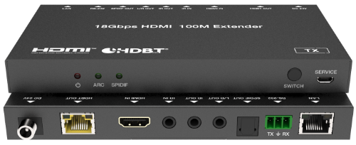 HDMI Extender over CAT5e/6, HDBaseT, 4K, 100m