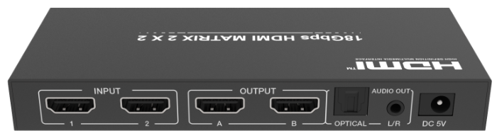 2x2 HDMI Matrix Switch,18G 4K/60Hz, HDR