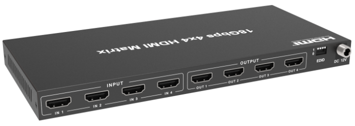 4x4 HDMI Matrix Switch,18G 4K/60Hz, HDR10