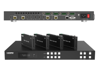 4x4 HDMI (HDBaseT) Matrix, 150m, 18G, 4K/60Hz YUV 4:4:4, HDR, HDMI 2.0, HDCP 2.2