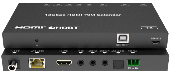 HDMI Extender over CAT5e/6, HDBaseT, 4K, 70m