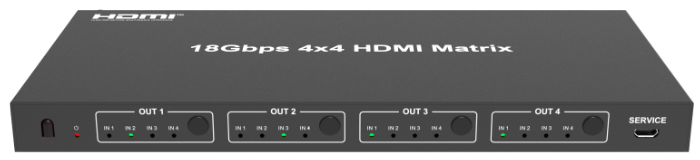 4x4 HDMI Matrix Switch,18G 4K/60Hz, HDR10