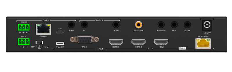 4x1 HDMI Switch, 18Gbps, 4K/60Hz, CAT6 Output