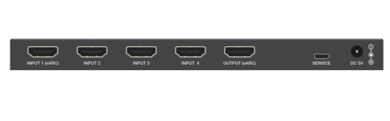 4x1 HDMI Switch, 18Gbps, 4K/60Hz, YUV 4:4:4, HDR, ARC