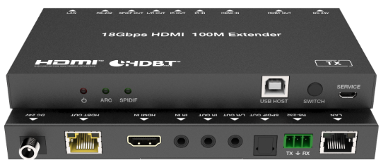 HDMI Extender over CAT5e/6, HDBaseT, 4K, 100m