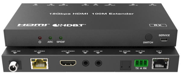 HDMI Extender over CAT5e/6, HDBaseT, 4K, 100m