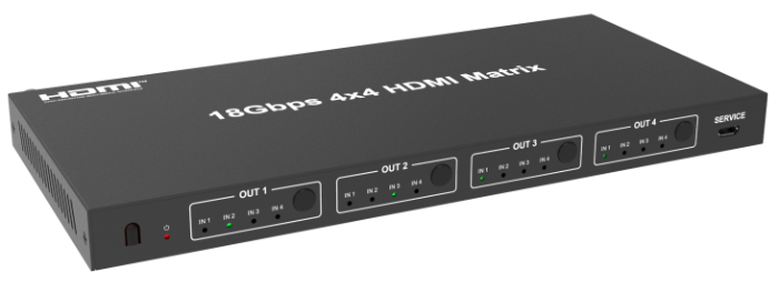 4x4 HDMI Matrix Switch,18G 4K/60Hz, HDR10