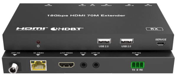 HDMI Extender over CAT5e/6, HDBaseT, 4K, 70m