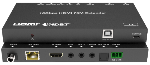 HDMI Extender over CAT5e/6, HDBaseT, 4K, 70m